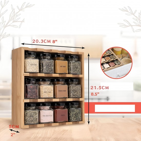 Set of 12 Spices Jars And Organizer